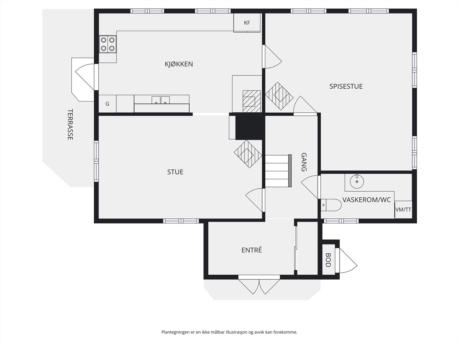 Plantegning 1. etasje. Galleribilde