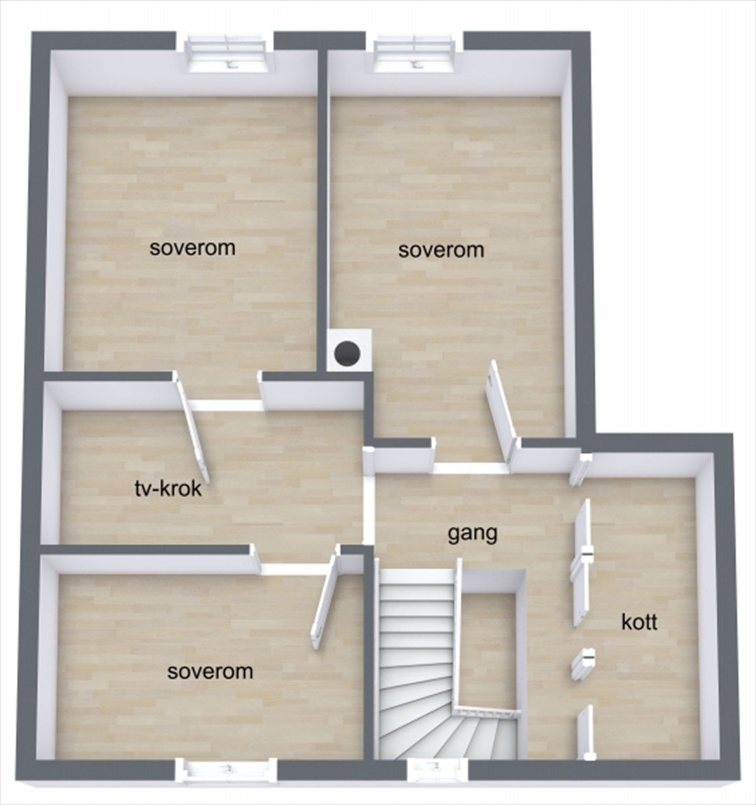 Plantegning 2. etasje Galleribilde