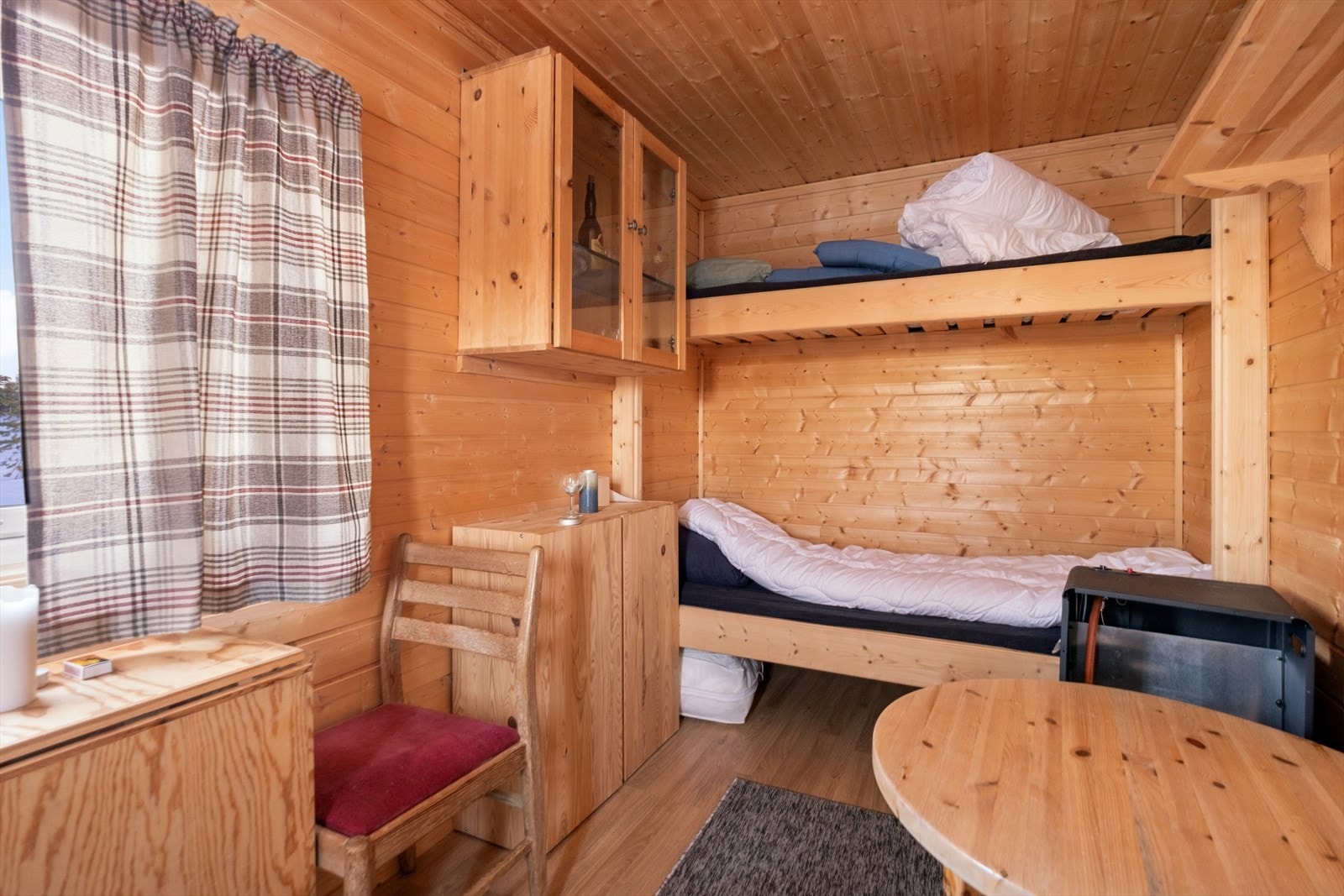 Det er 3 soverom i hytta. Galleribilde