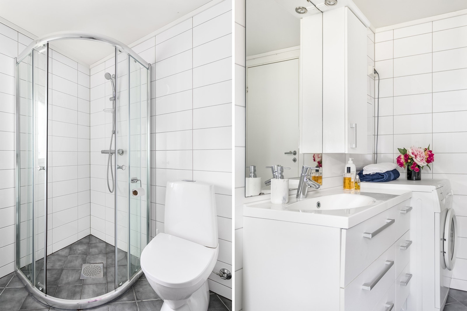 Badet er fullt utstyrt - inkludert opplegg for vaskemaskin. Galleribilde