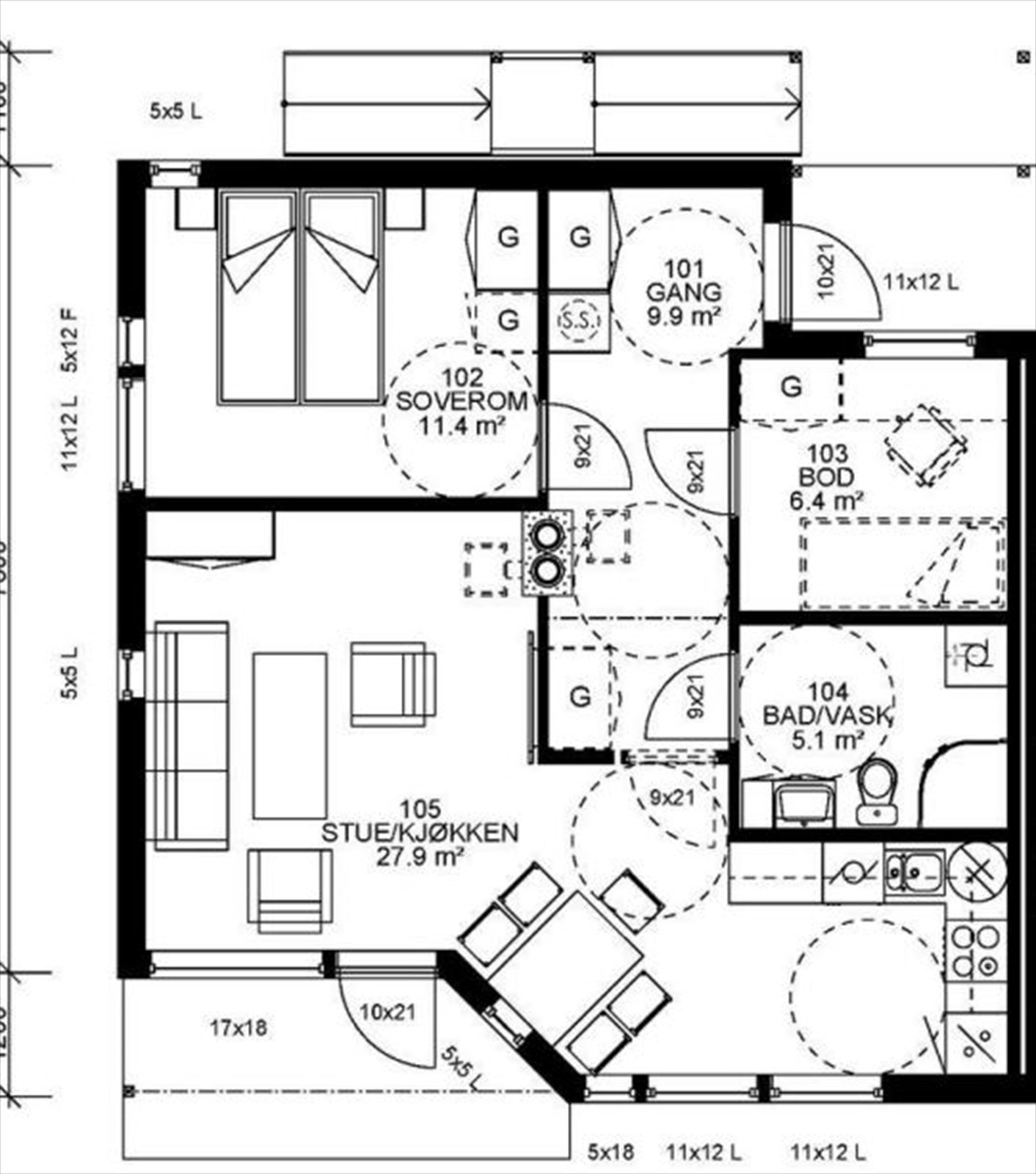 Plantegning Grethes vei 14B Galleribilde