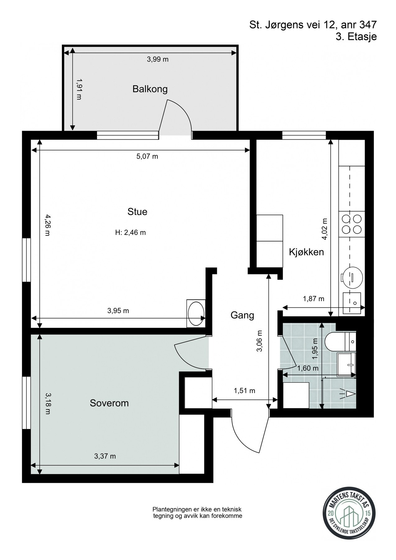 Leilighetens plantegning Galleribilde
