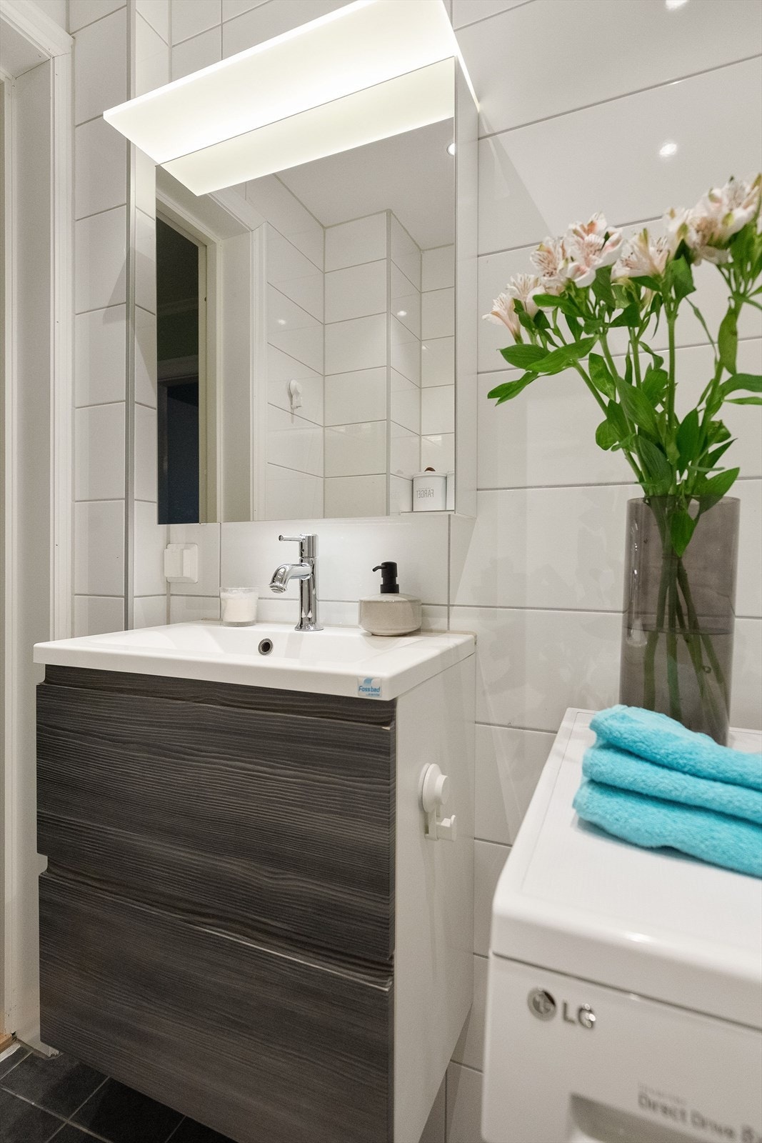 Pen innredning på bad. Galleribilde