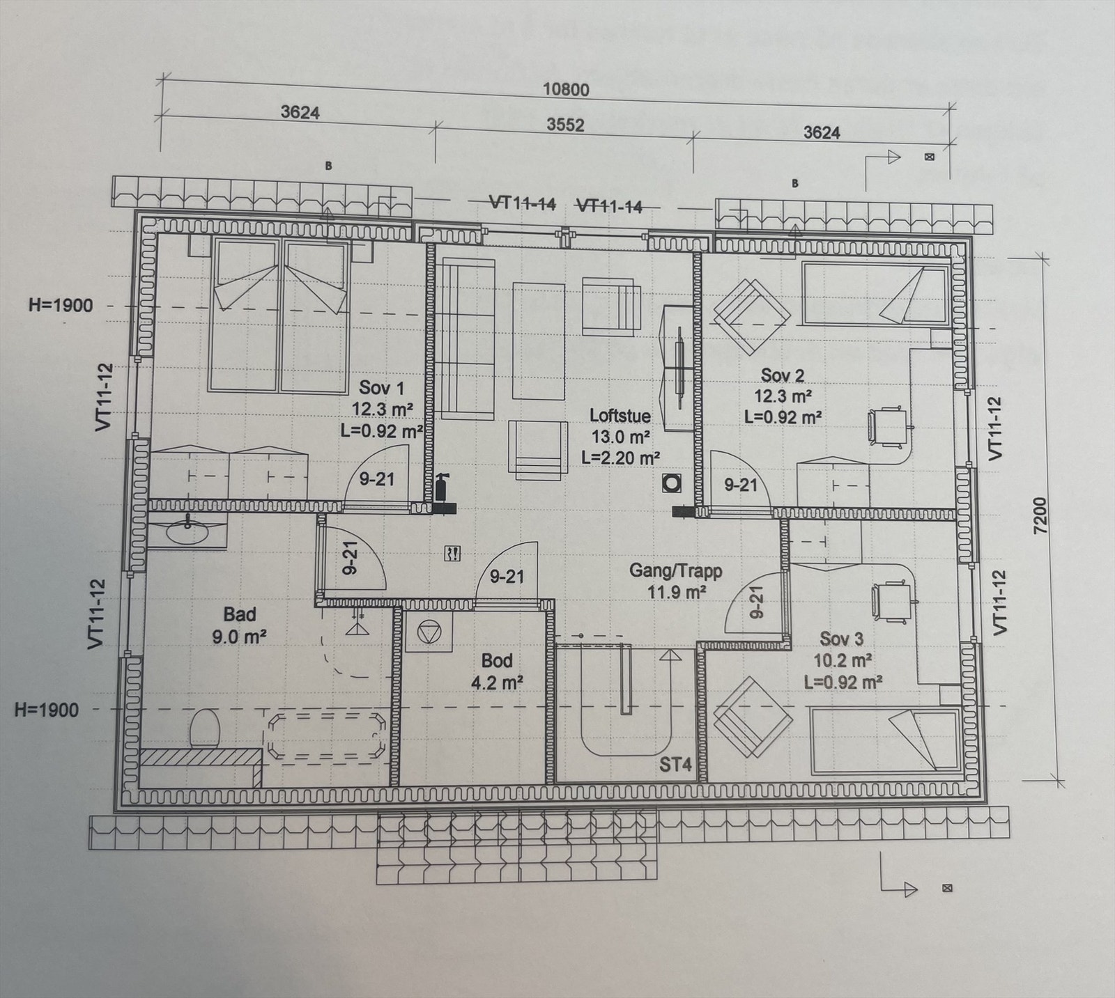 Plantegning 2. etasje Galleribilde