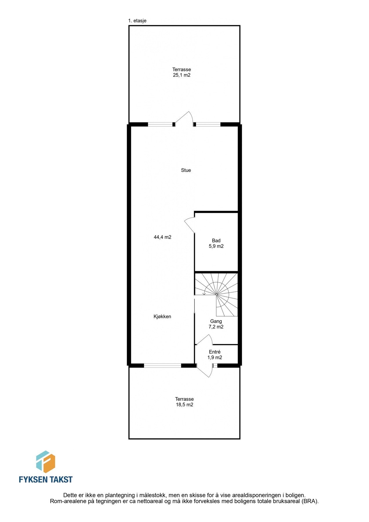 Planskisse 1.etasje. Galleribilde