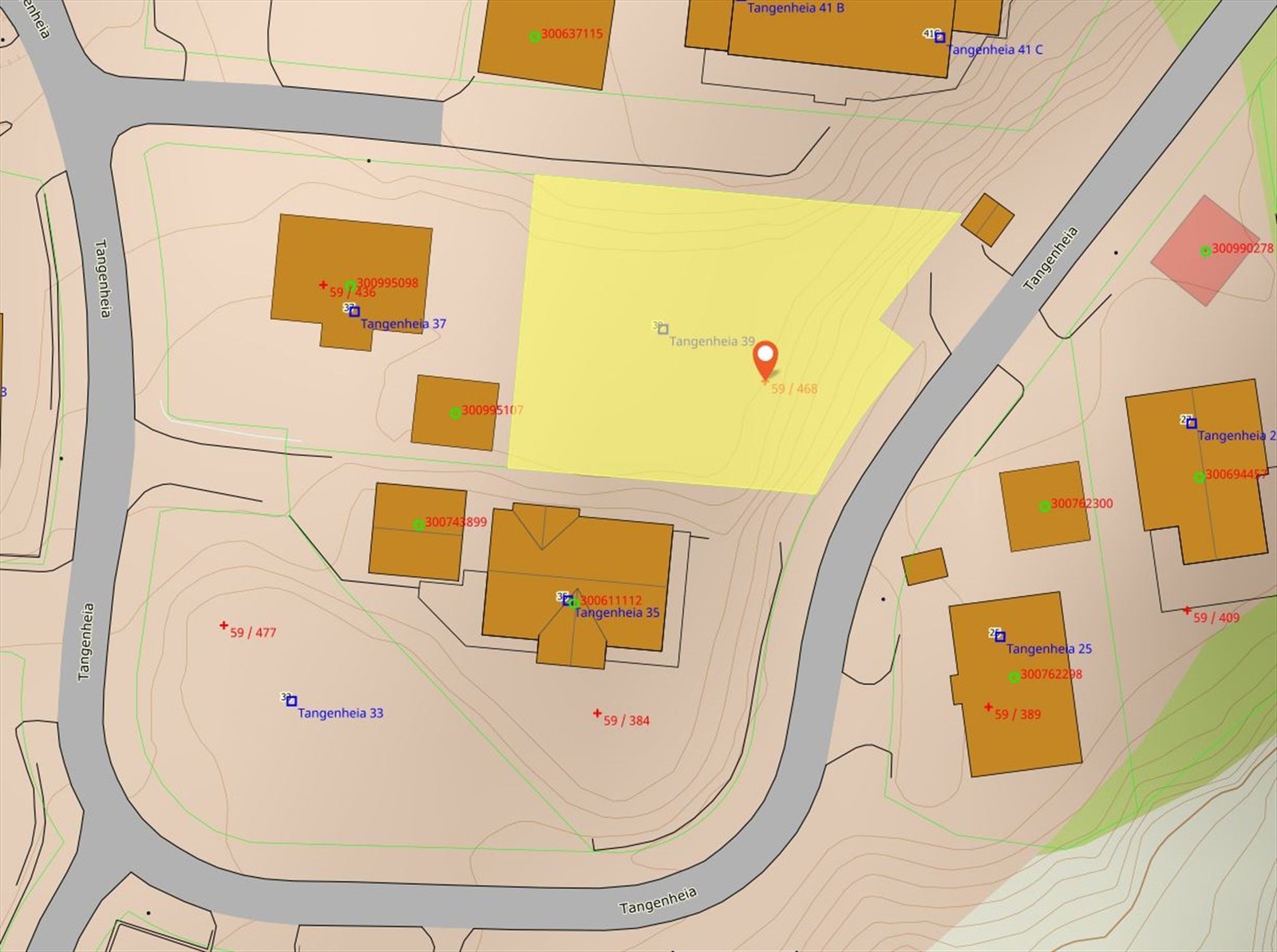 Tangenheia 39 - tomtegrenser Galleribilde
