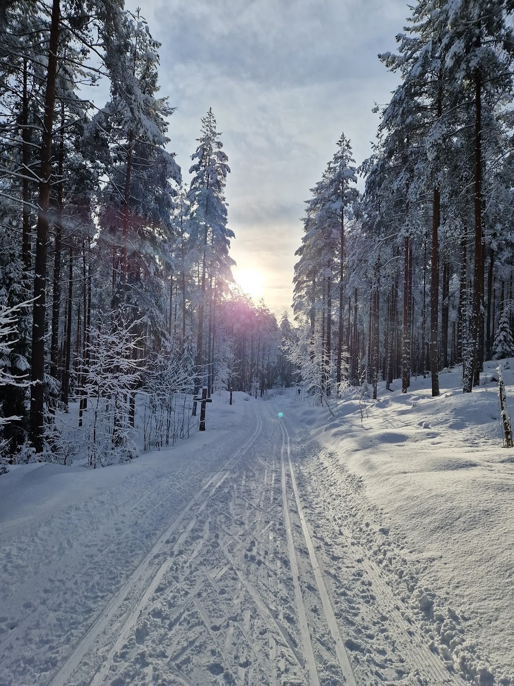 Her kan du ta på deg skiene utenfor ytterdøra med tilgang til løypenettet i Nordmarka rett fra boligen! Galleribilde