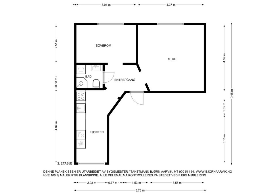 Leiligheten har en svært arealeffektiv planløsning med store oppholdsrom. Store vindusflater og generøs takhøyde. Galleribilde