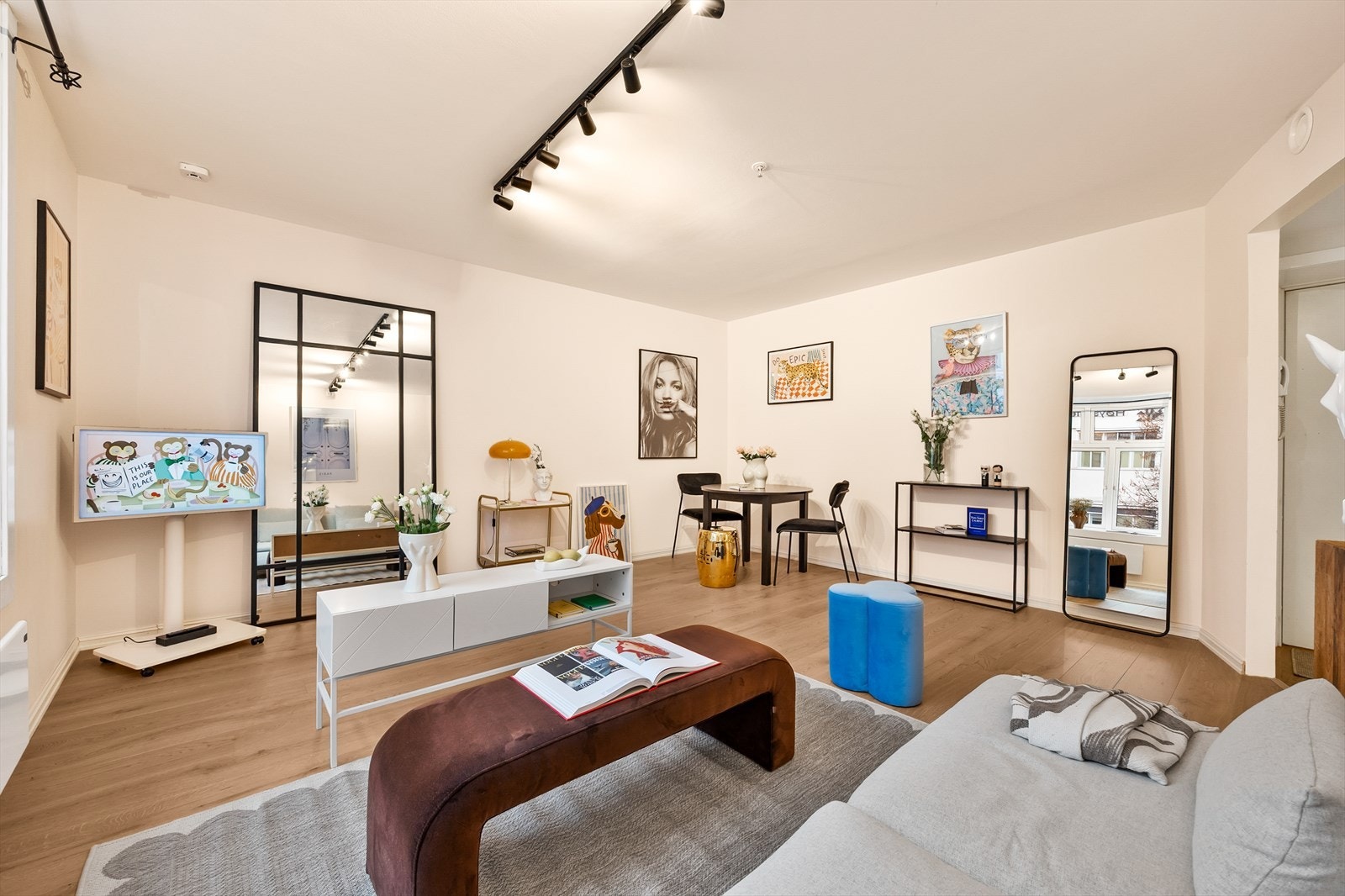 Den åpne løsningen gir fleksibilitet og flere møbleringsmuligheter. Galleribilde