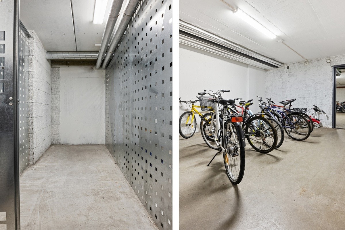 Stor privat bod på 5 kvm og sykkelrom i byggets kjeller. Galleribilde