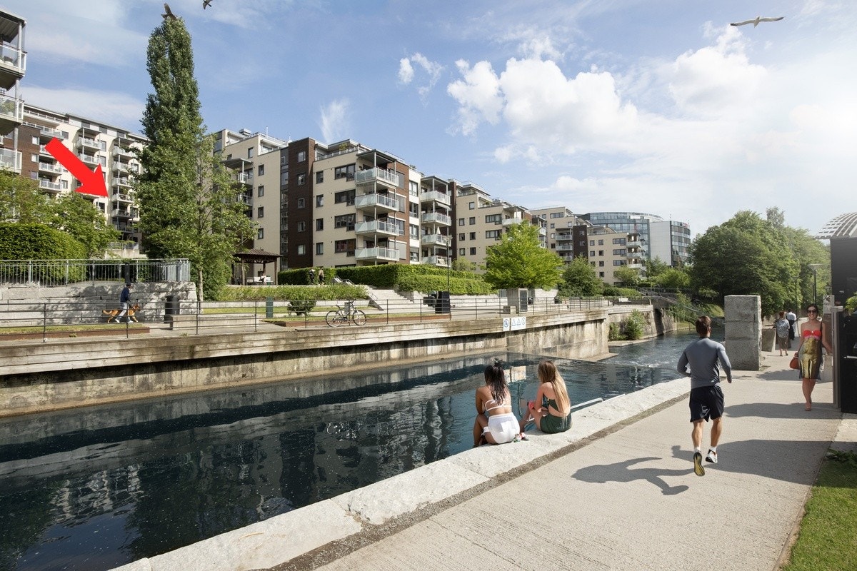 Leiligheten er del av attraktive Solsiden med Akerselven kun et steinkast unna. Galleribilde