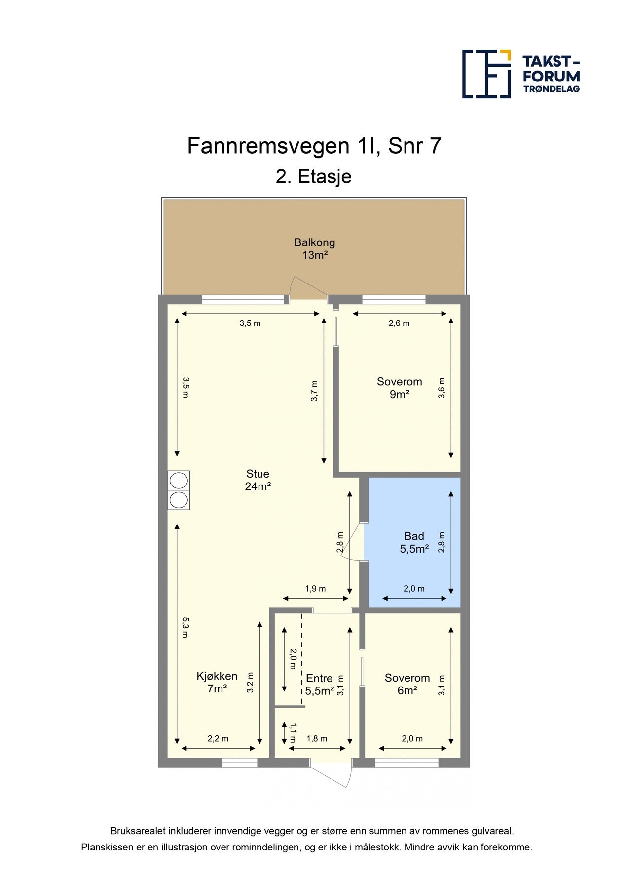 Plantegning 2. etasje Galleribilde