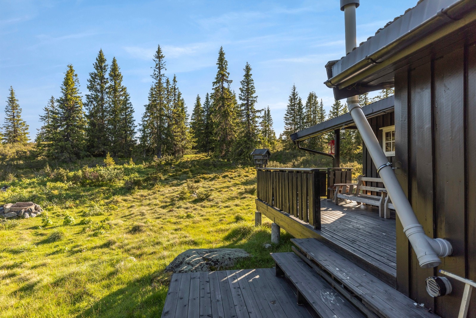 Eiendommen ligger ca. 940 moh Galleribilde