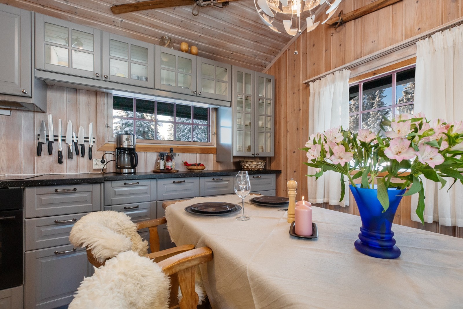 Delikat fargevalg på innredning Galleribilde