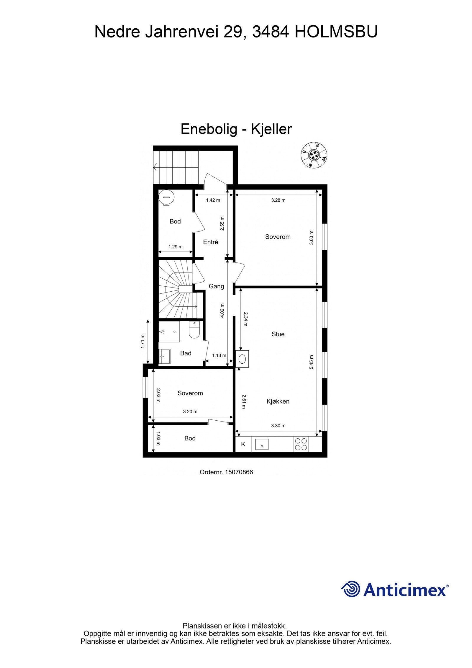 Planskisse kjeller Galleribilde