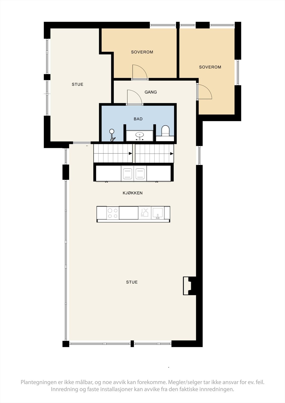 Plantegning første etasje Galleribilde