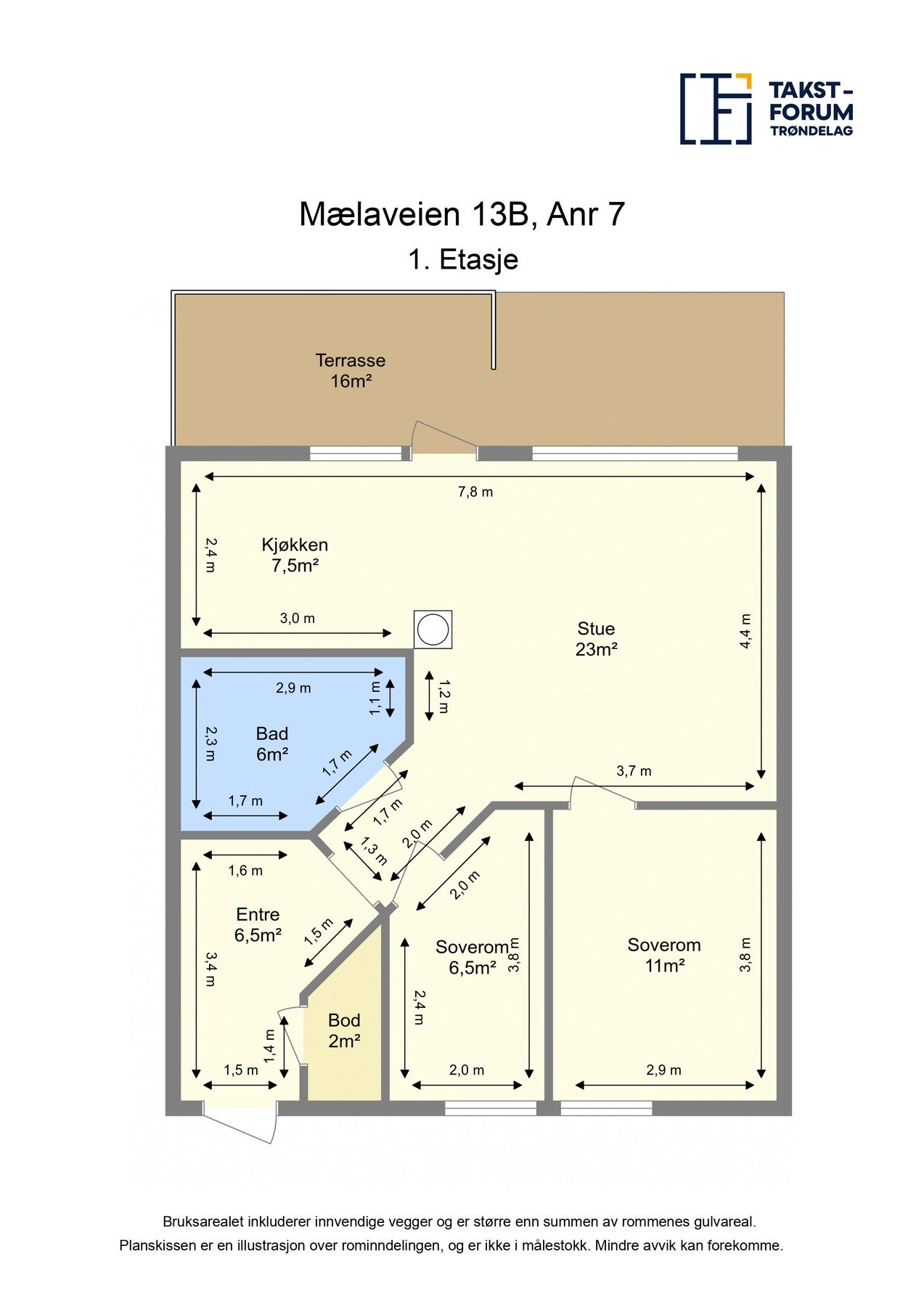 Plantegning 1. etasje Galleribilde