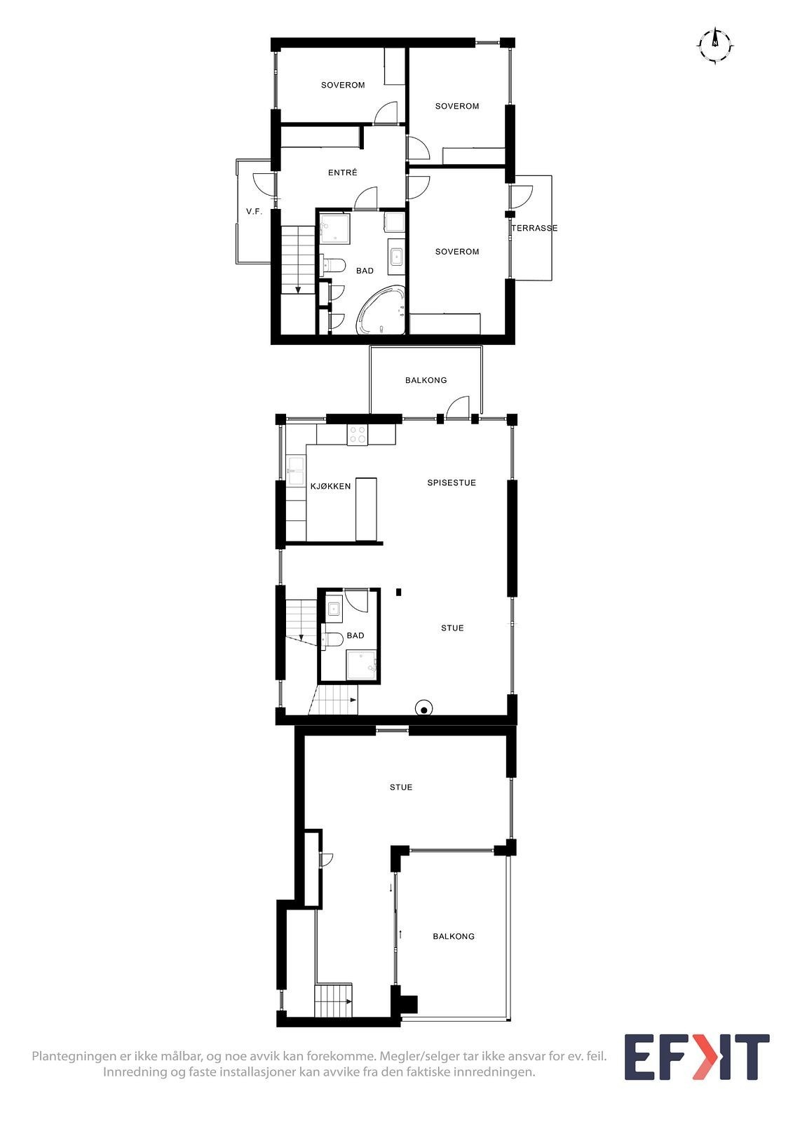 Alle etasjer -Plantegning Galleribilde