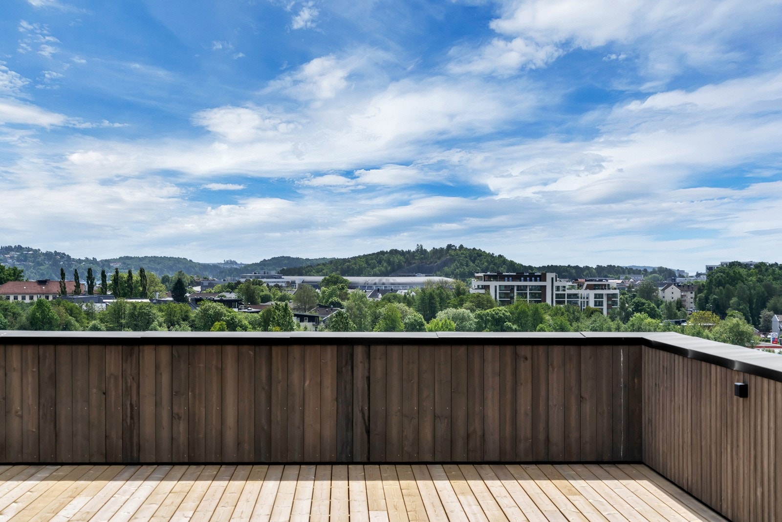 Utsikt fra takterrasse. Galleribilde