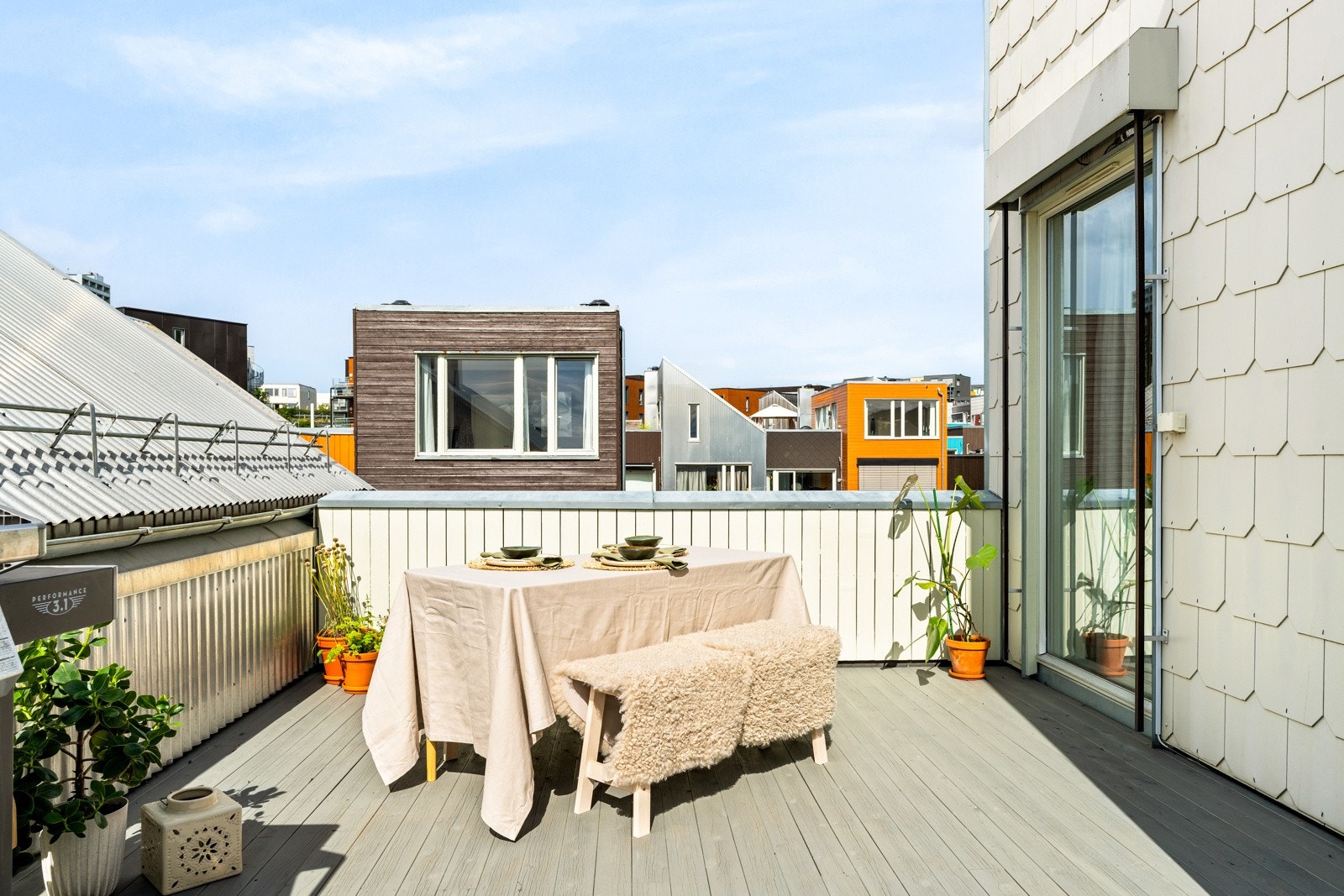 Herlig takterrasse. Galleribilde