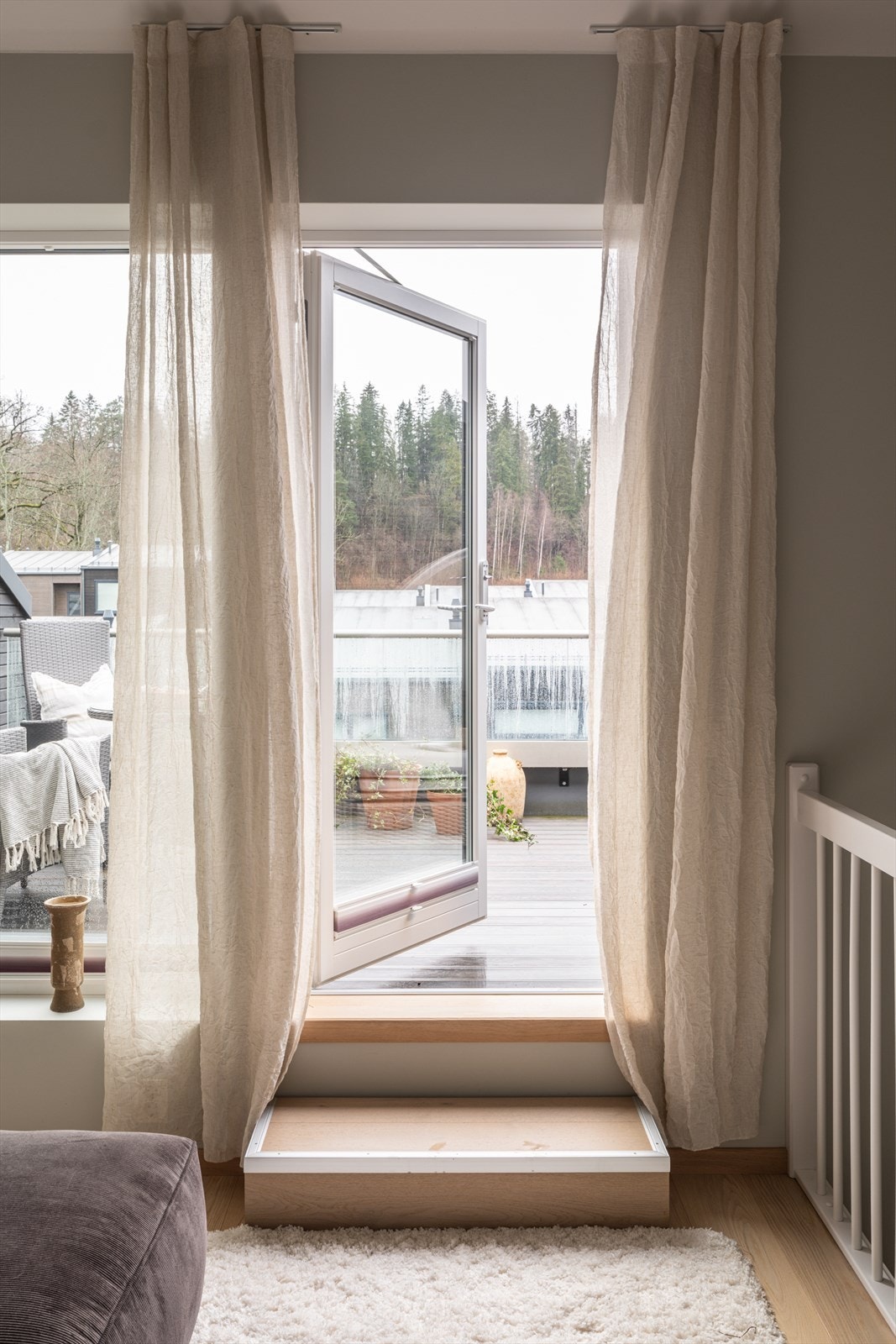 Herfra er det direkte utgang til takterrassen. Galleribilde