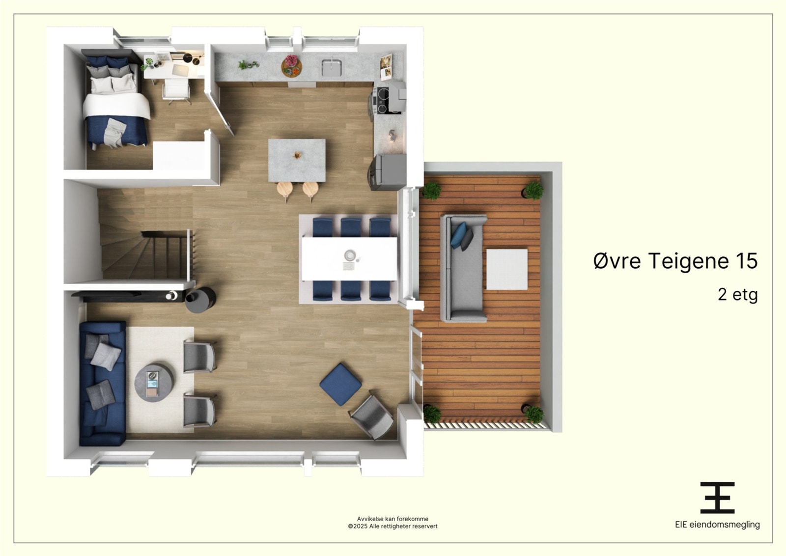 Moderne planløsning med hovedrom, som stue, spisestue og kjøkken i øvre etasje for å få utnyttet utsikt og soverom + våtrom i 1. etg. Galleribilde