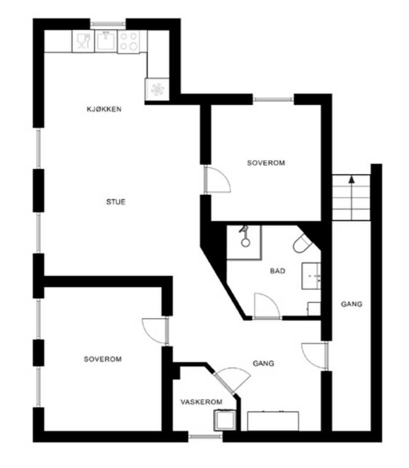Leiligheten ble renovert i 2020. Galleribilde