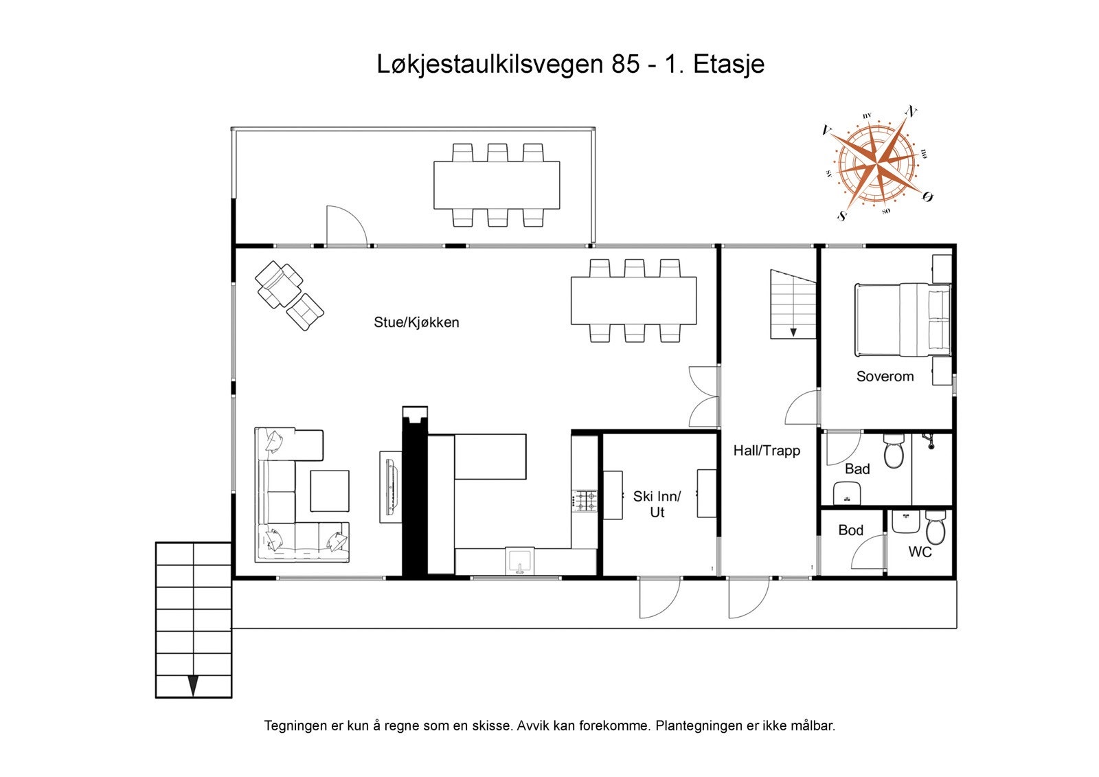 Planskisse - 1.etasje Galleribilde