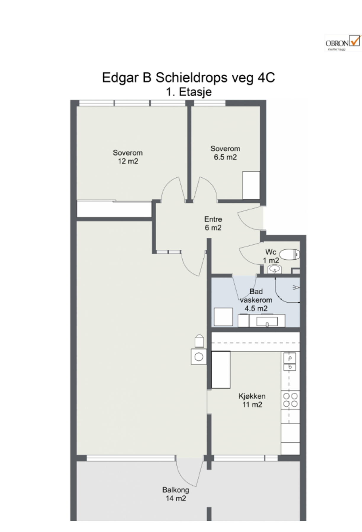 Planskisse 1. etasje. Galleribilde