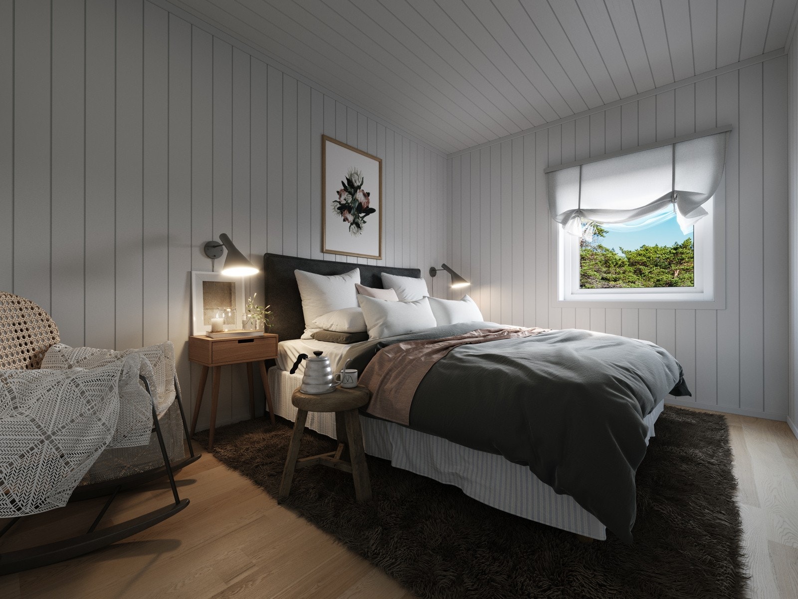 Ett av 3 soverom Galleribilde