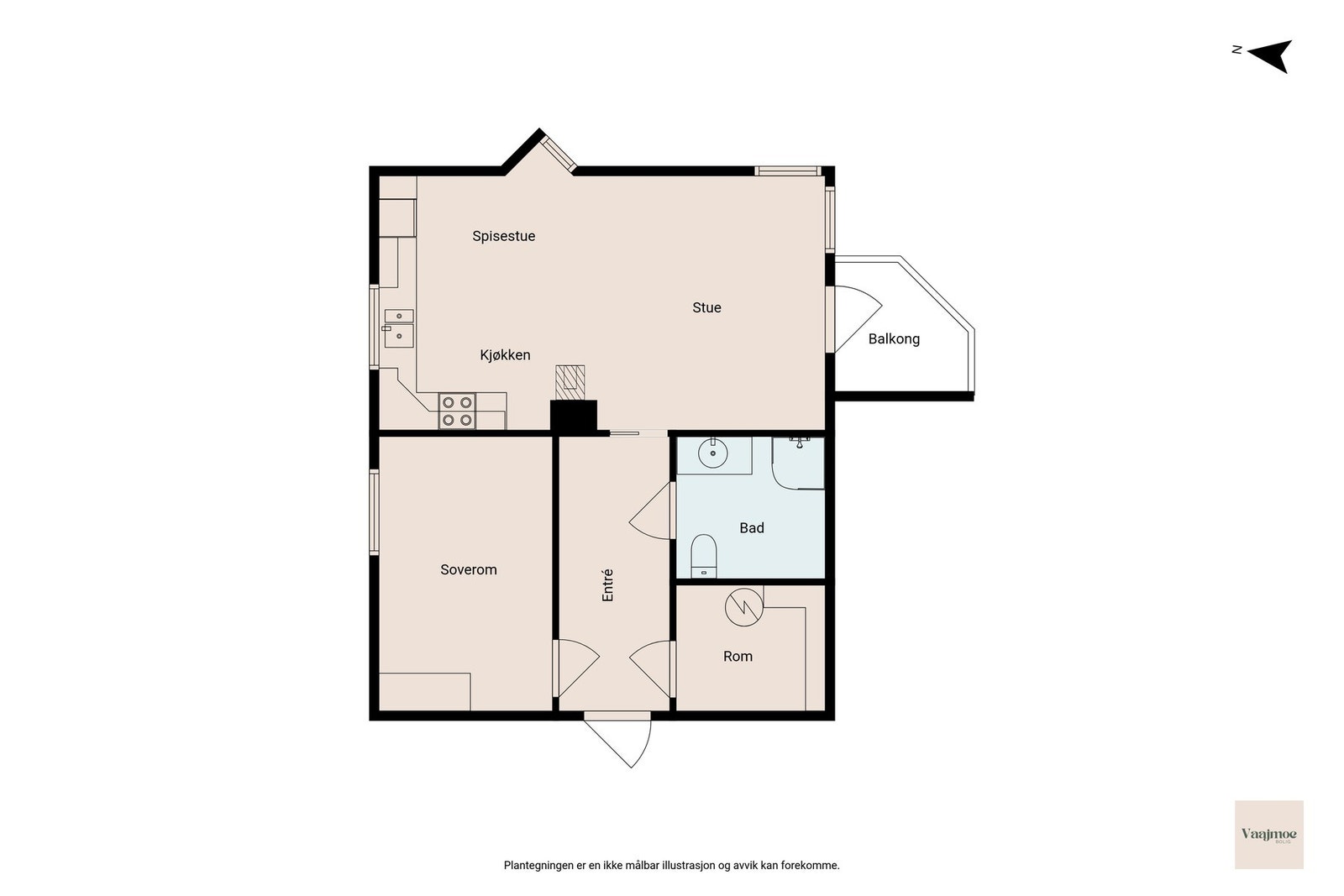 Boligens planløsning. Galleribilde