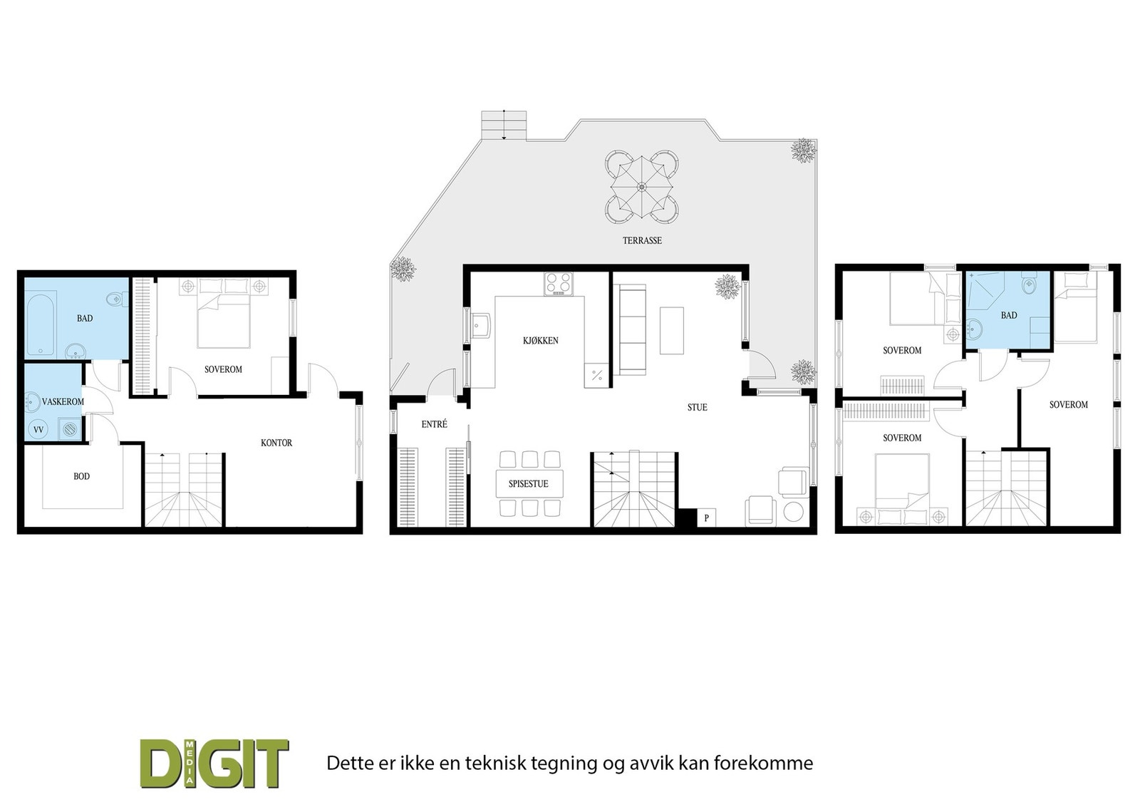 Nedre Berglia 24 - Plantegninger Galleribilde