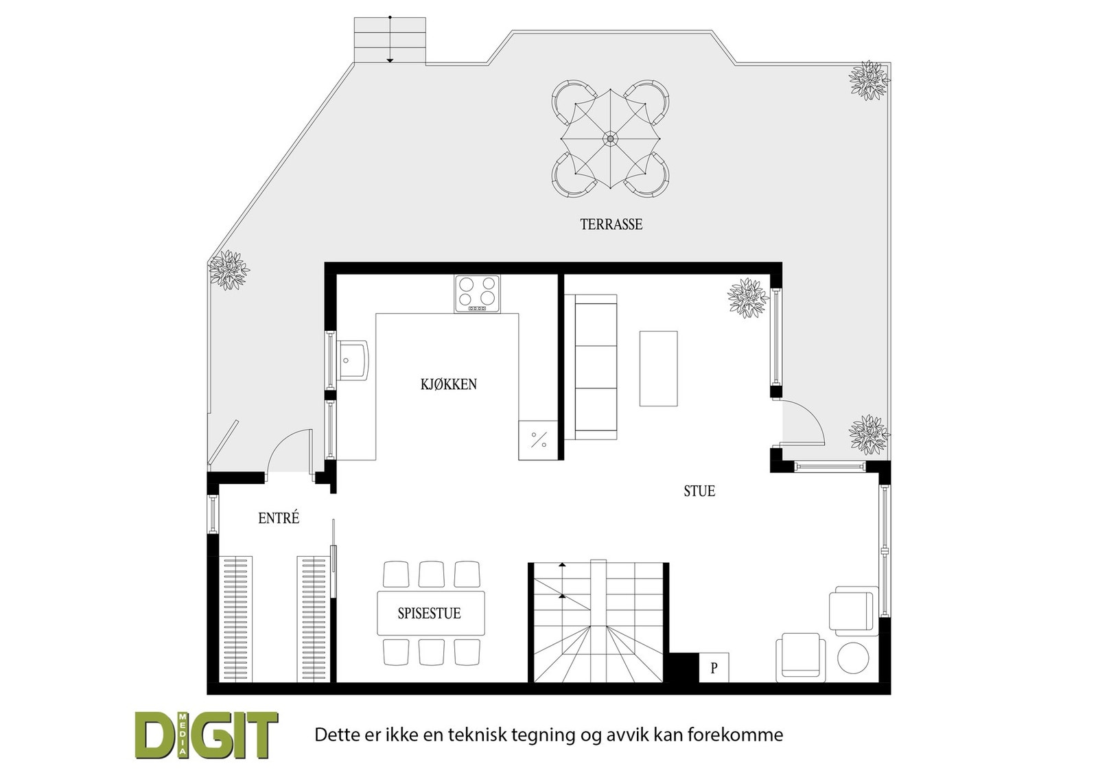 Nedre Berglia 24 - 1. Etasje. Galleribilde