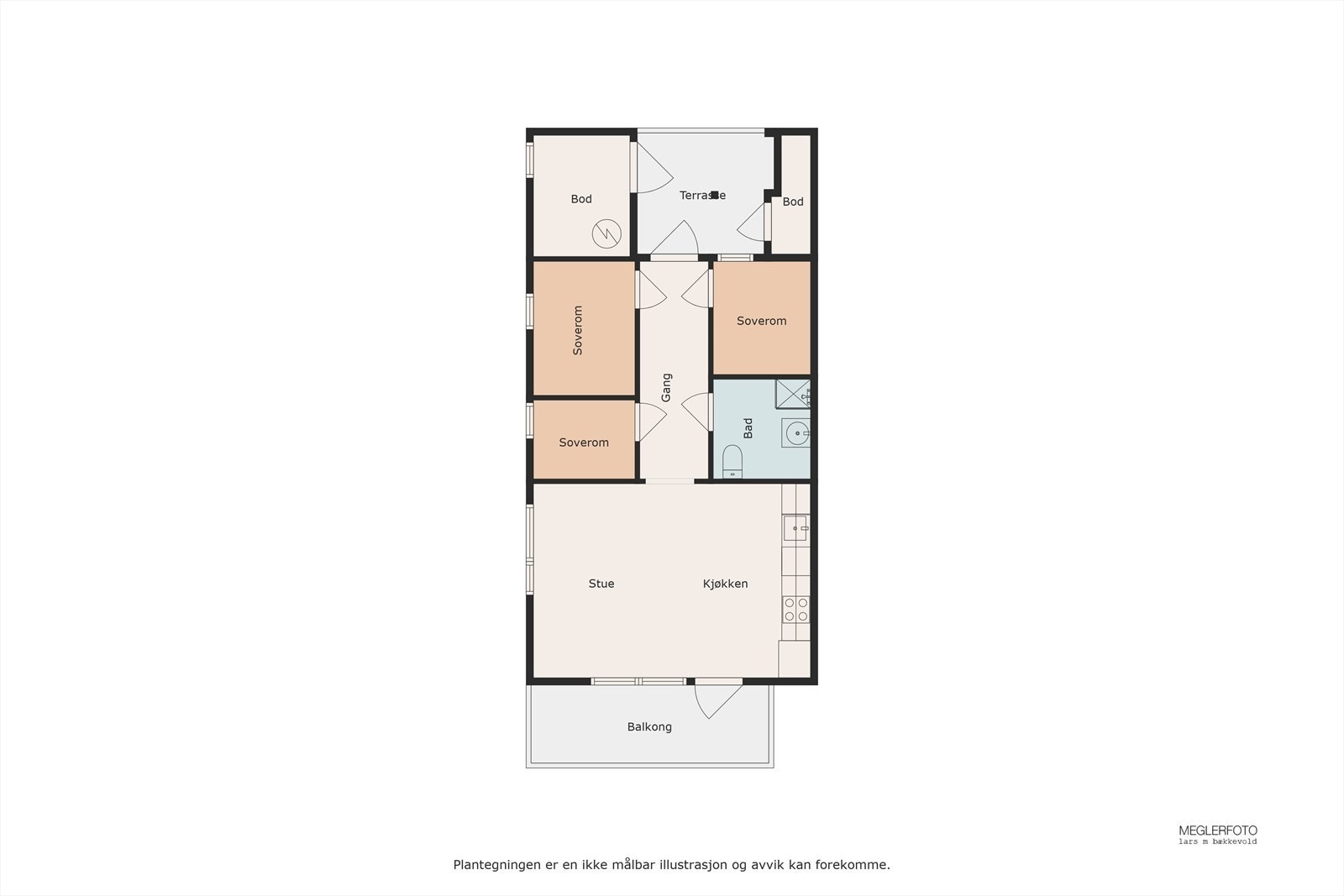 Plantegning av leiligheten Galleribilde