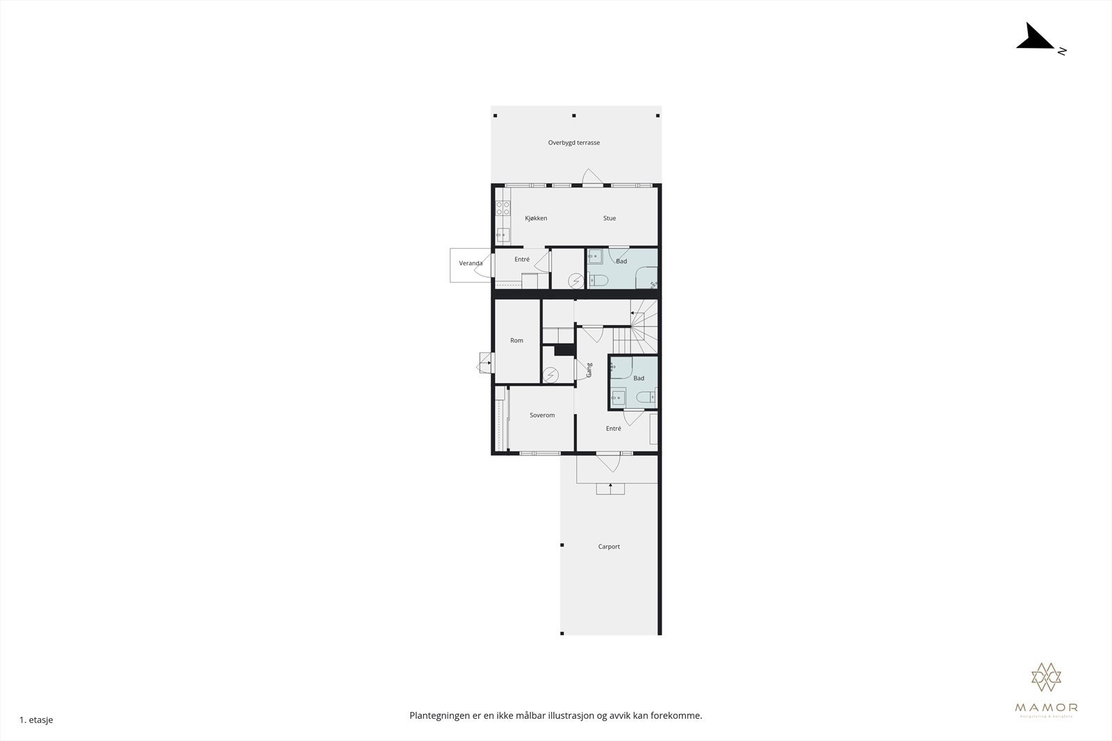 Plantegning 1. etasje. Galleribilde