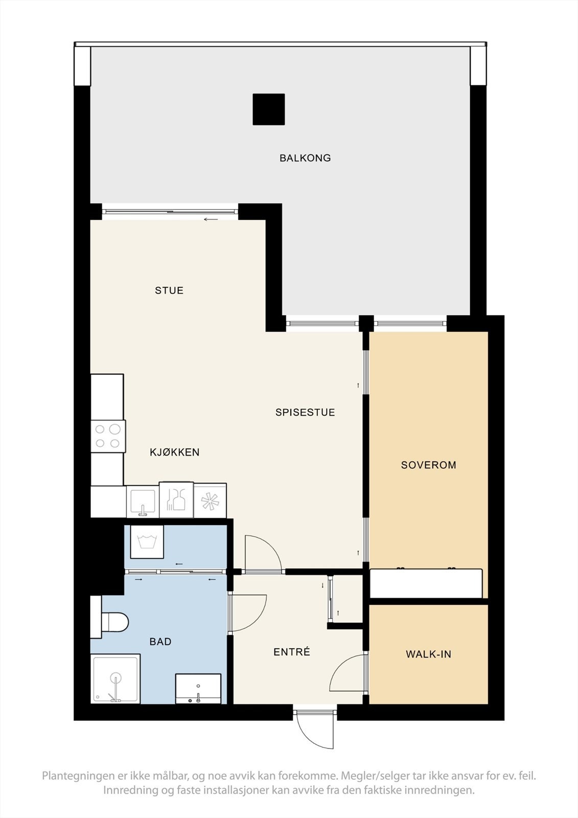 Smart planløsning som gir rom for både komfort og funksjonalitet. Galleribilde