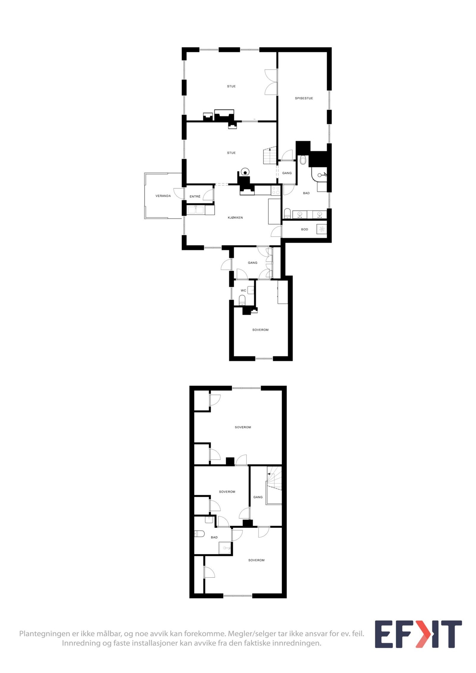 Plantegning over Kvålevegen 4 Galleribilde