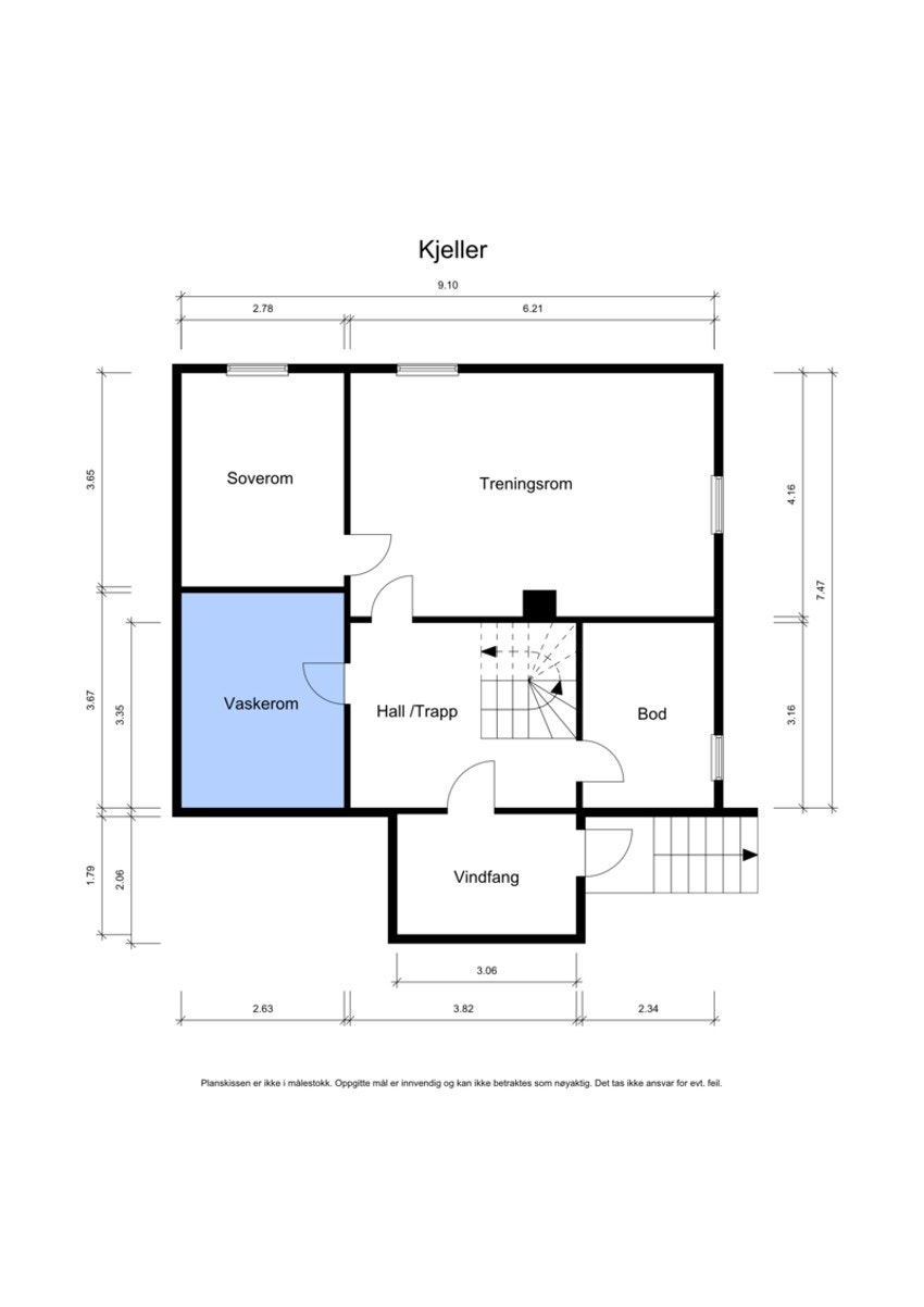 Plantegning for loftsetasje. Galleribilde
