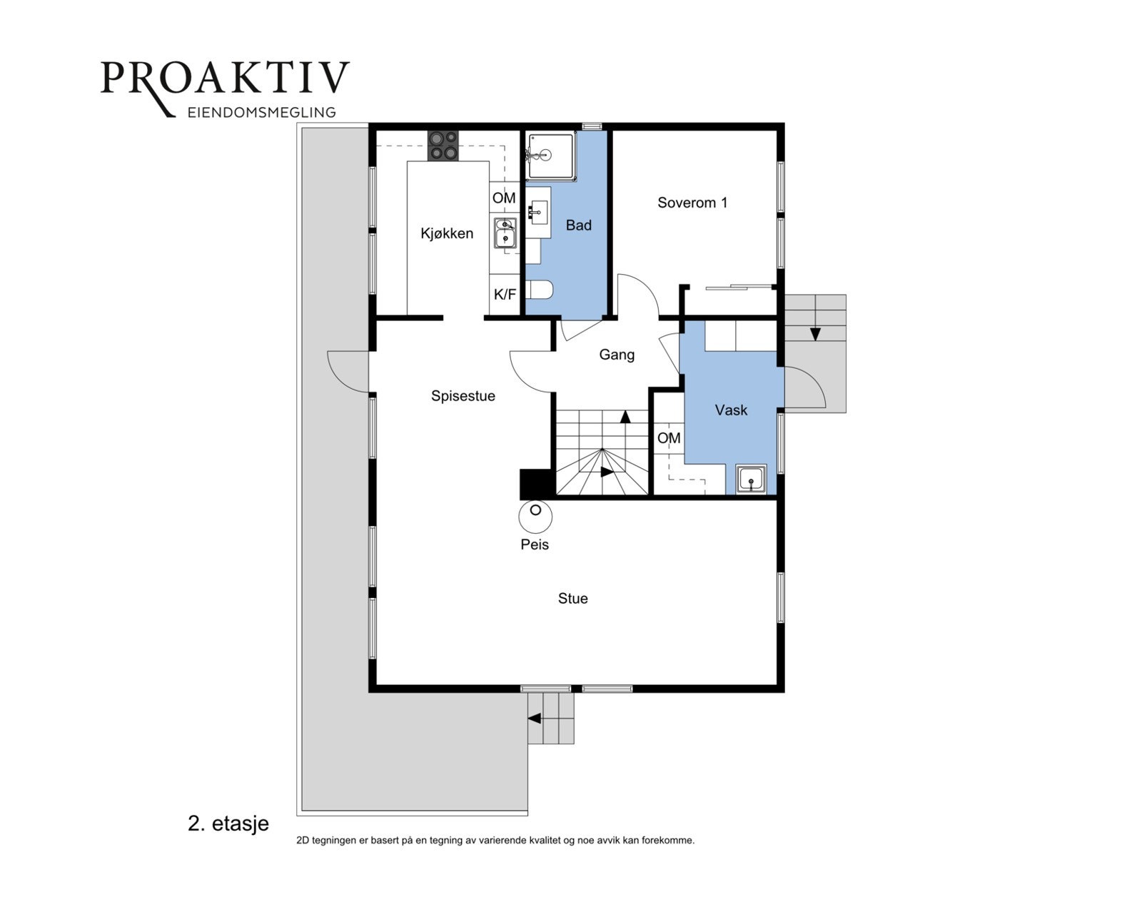 Før vi ser på hovedetasjen så orienterer vi oss litt. Galleribilde
