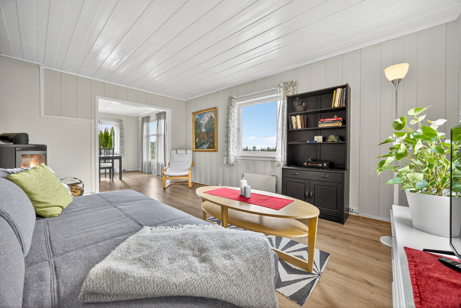 Her er det god plass til sofa med tilhørende møblement. Galleribilde