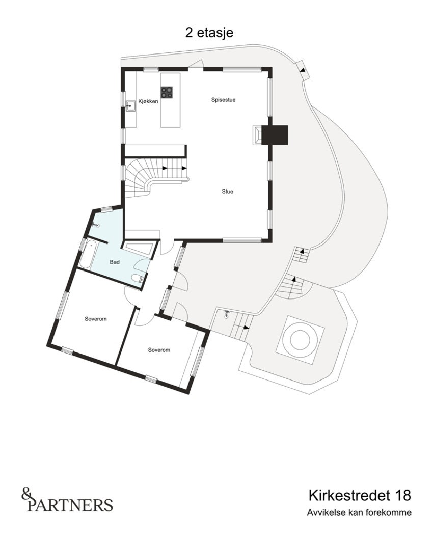 Plantegning 2. etasje Galleribilde