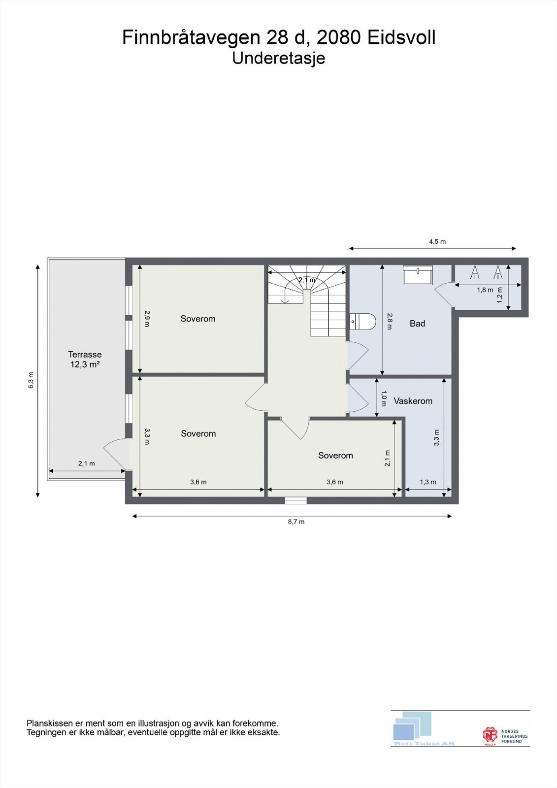 Plantegning underetasje. Galleribilde