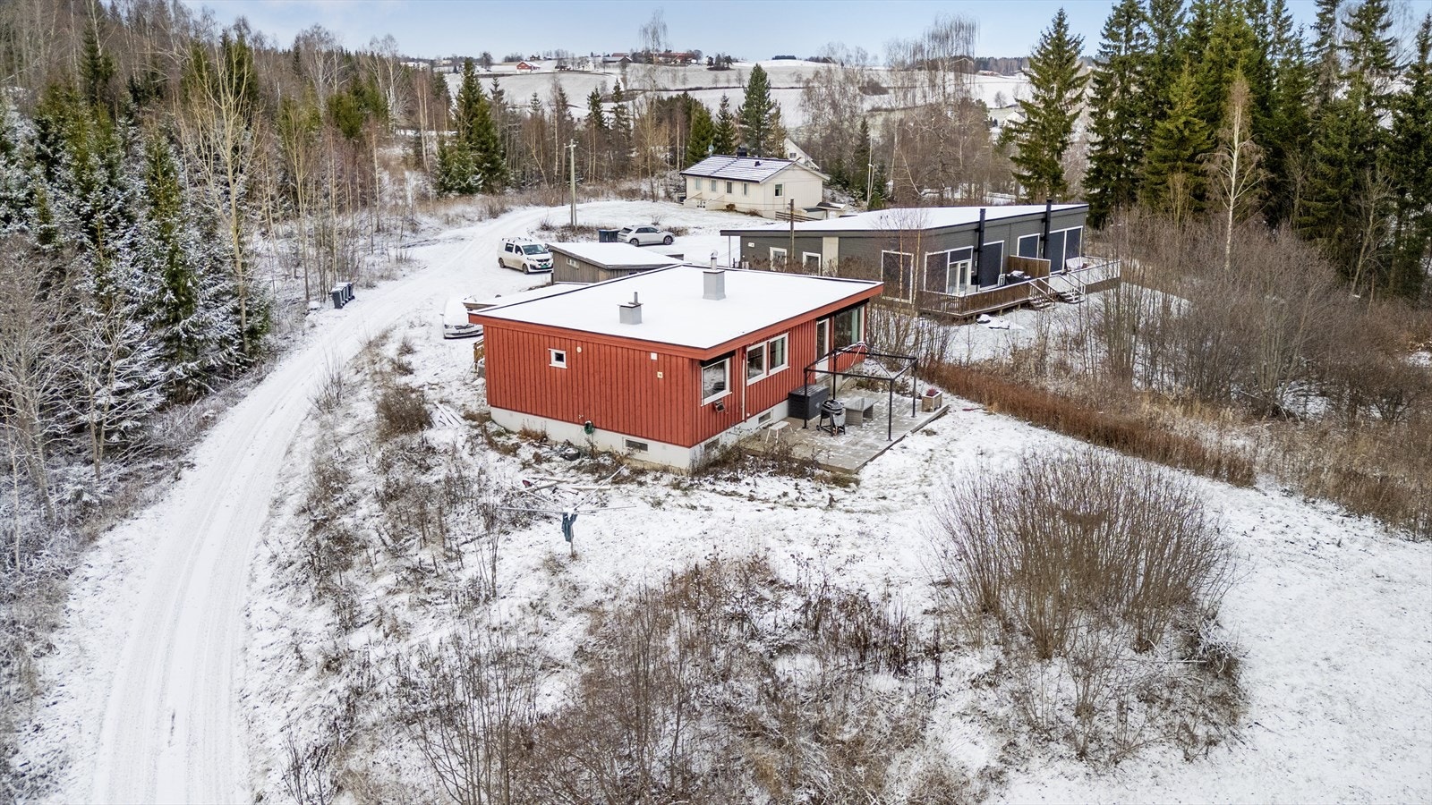 Spredt boligbebyggelse. Galleribilde