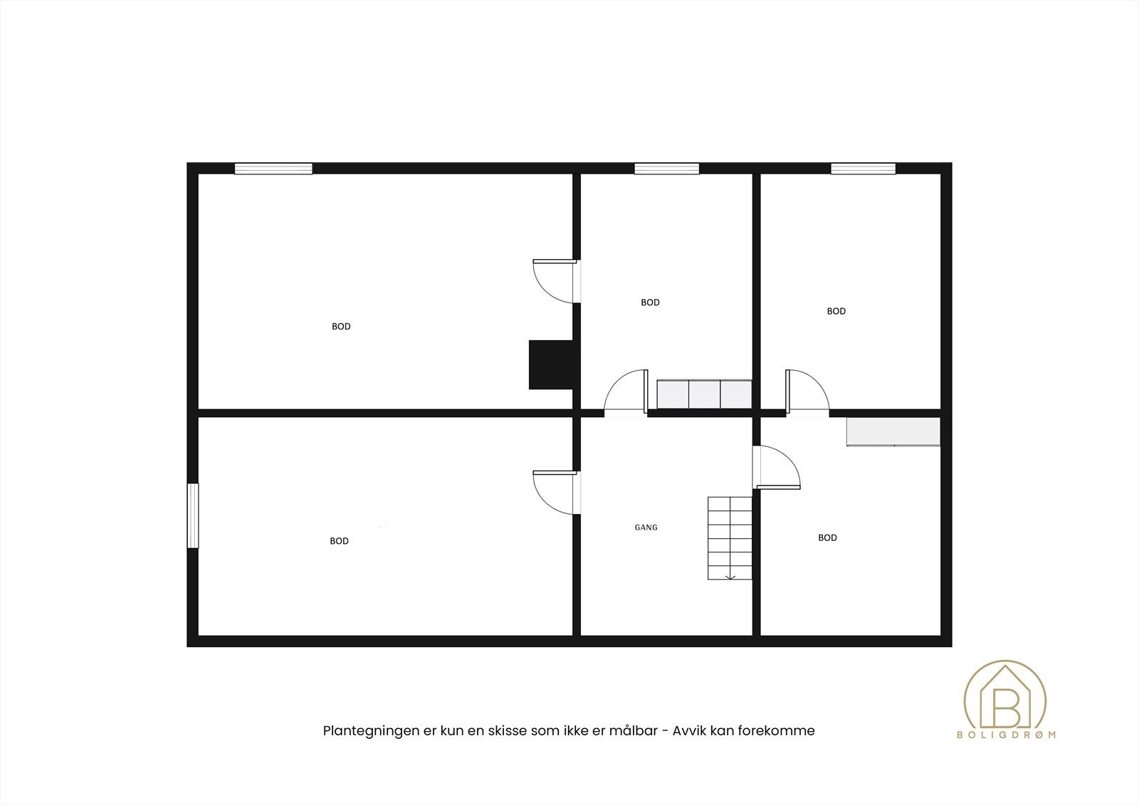 Plantegning kjeller. Galleribilde