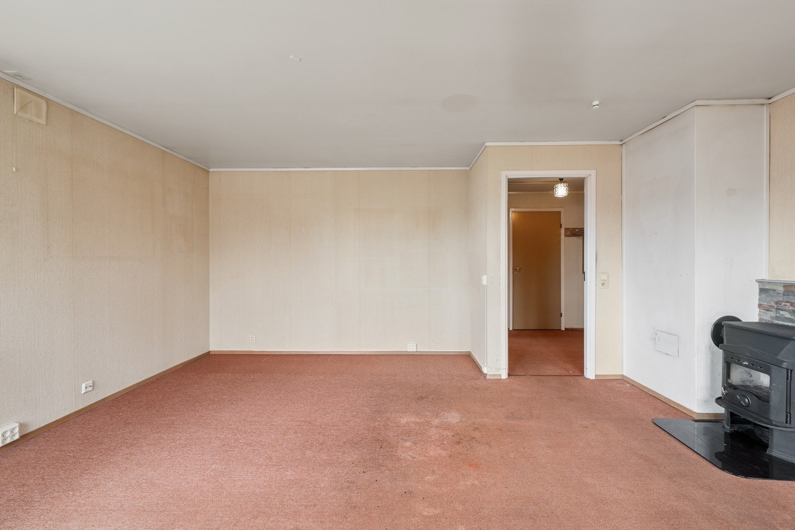 Stue med peisovn Galleribilde