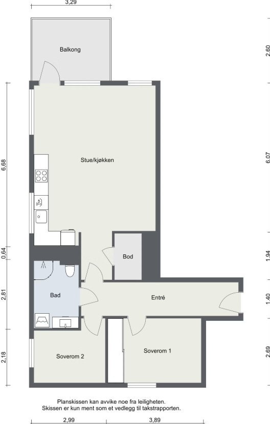 La oss starte med plantegningen så du får orientert deg. Galleribilde