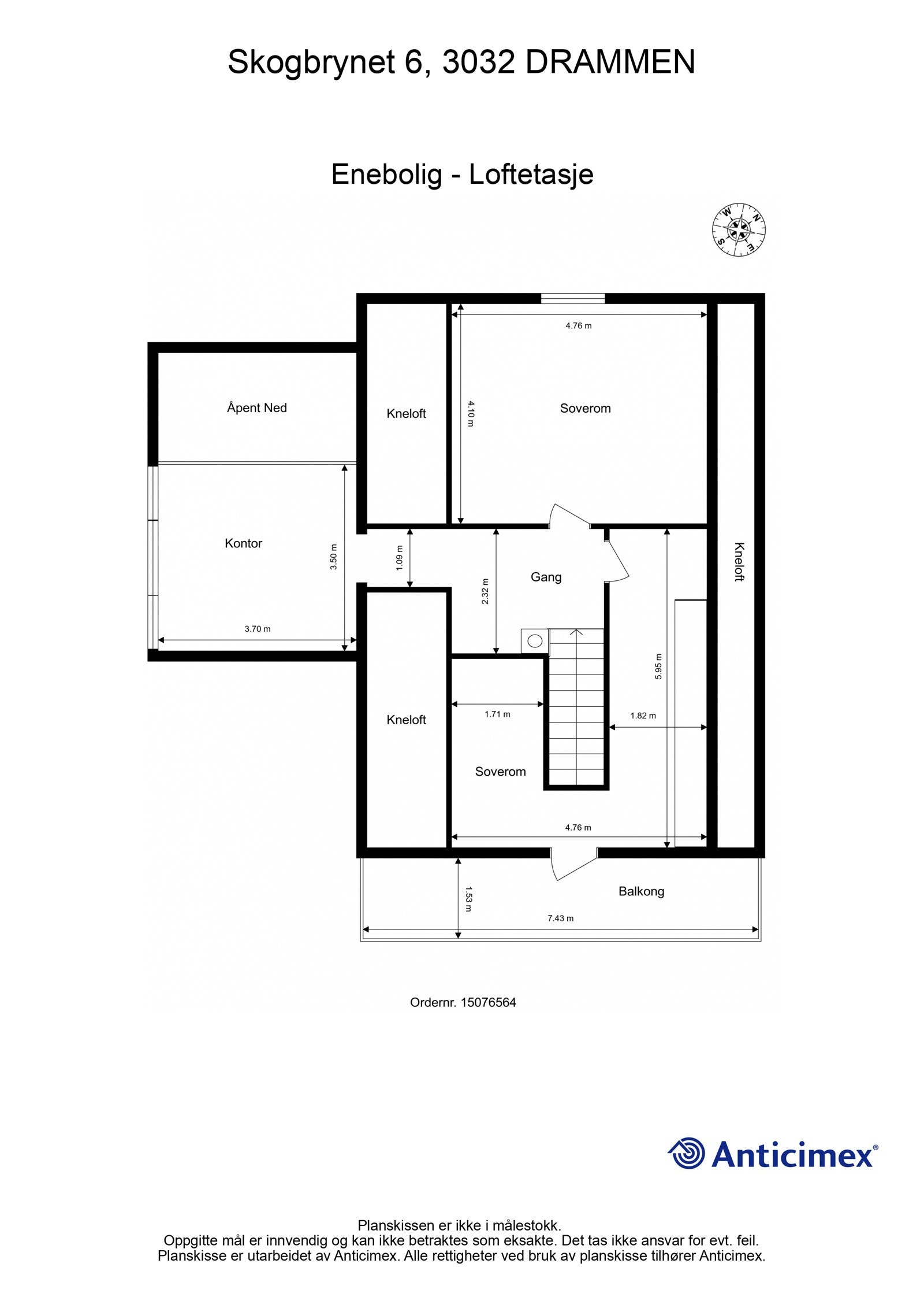 Plantegning - Loftetasje Galleribilde