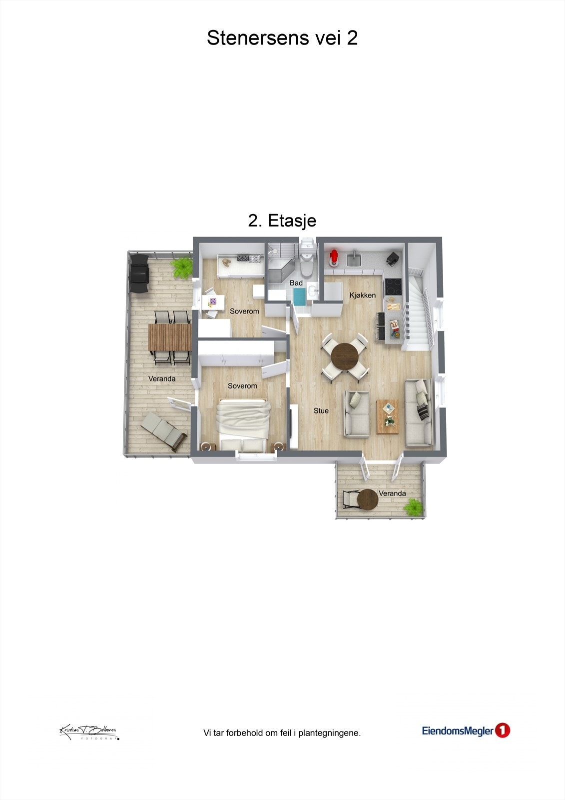 Plantegning 2. etasje Stenersens vei 2. Galleribilde