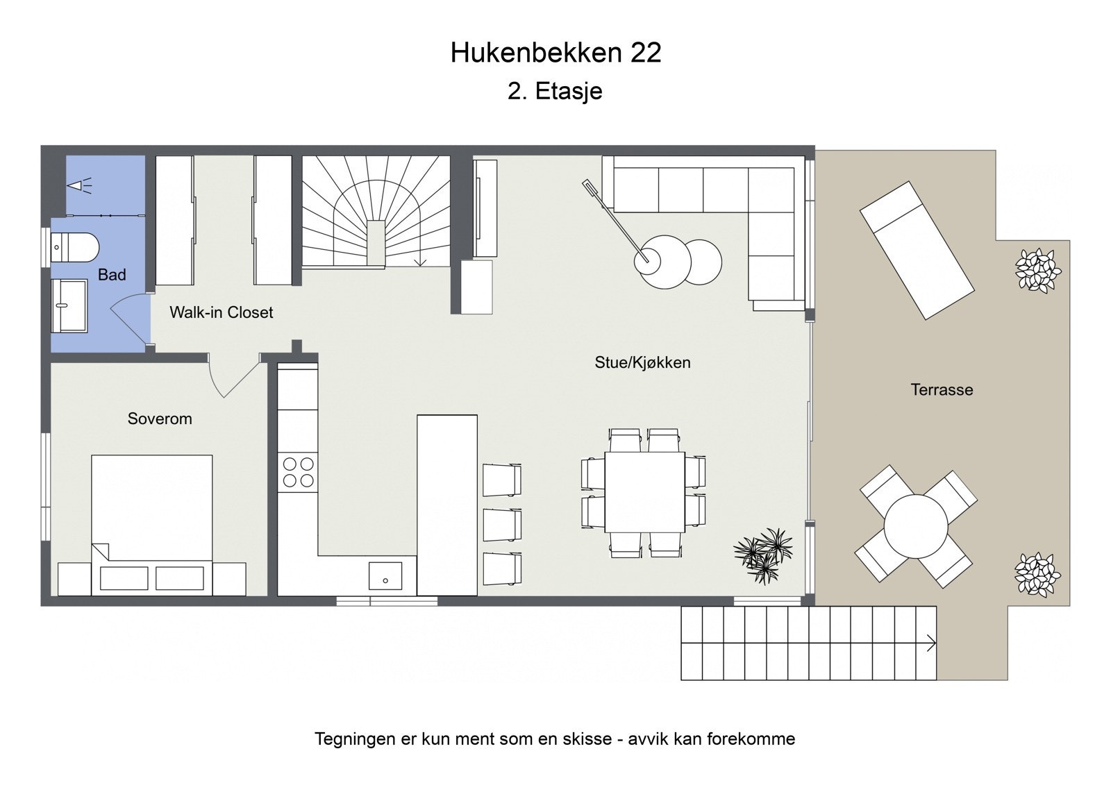 Plantegning 2.etasje Galleribilde