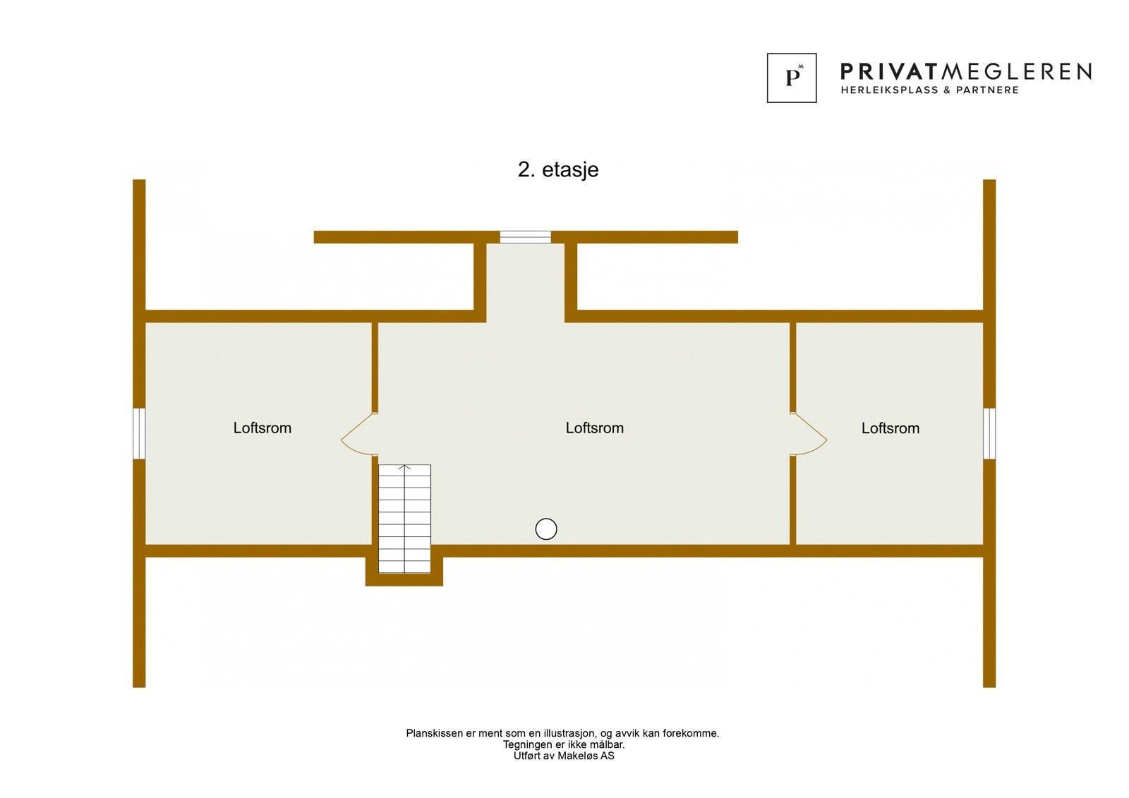 Andre etasje. Avvik vil forekomme. Galleribilde